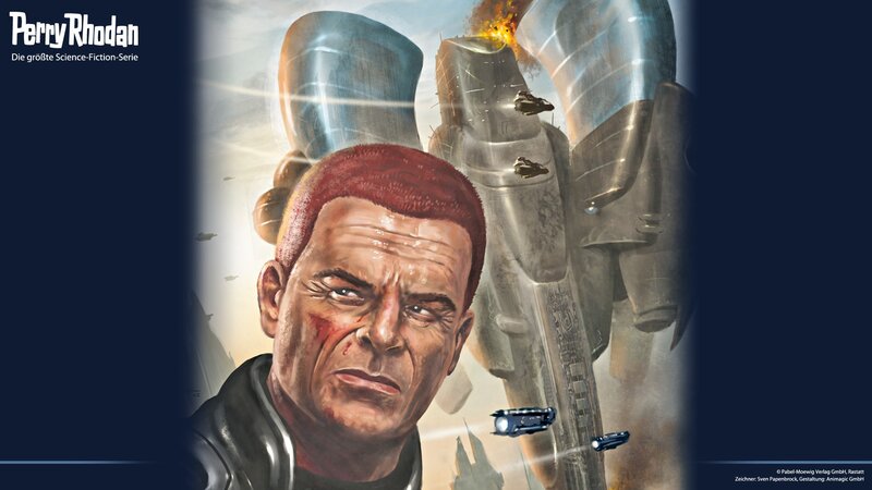 Man with Red Hair — Blue, Dramatic, Illustration