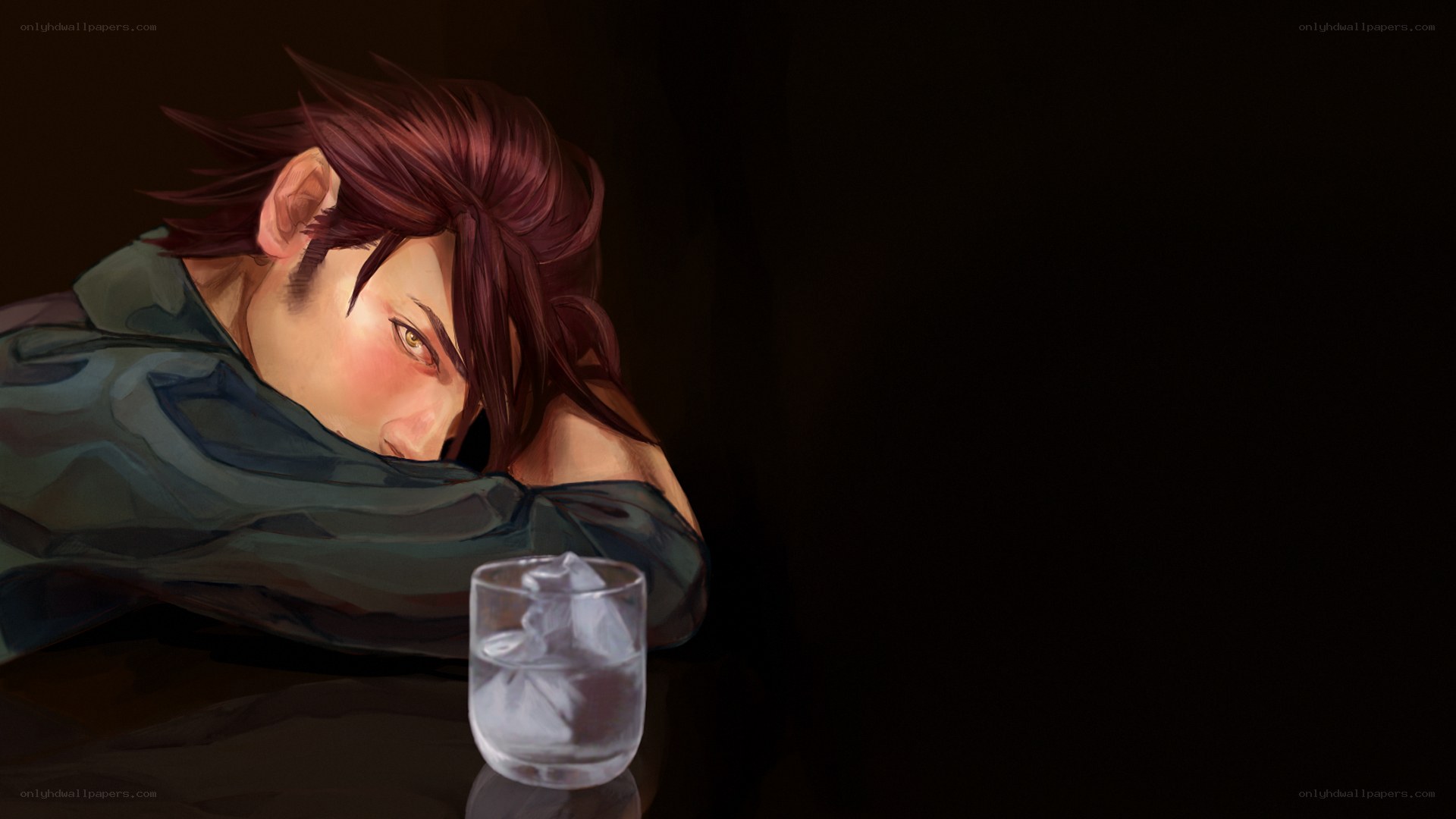 man with red hair resting
