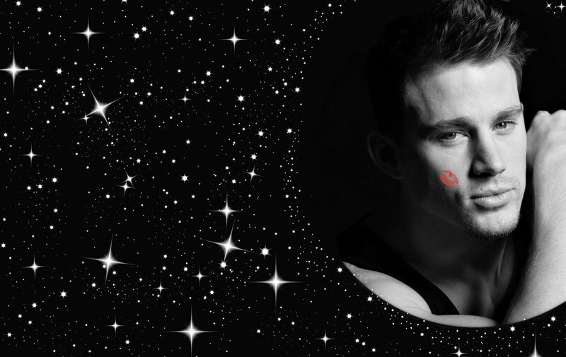 Man with Red Kiss Mark