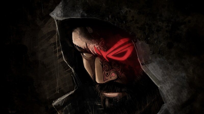 Man with Red Mask — Black