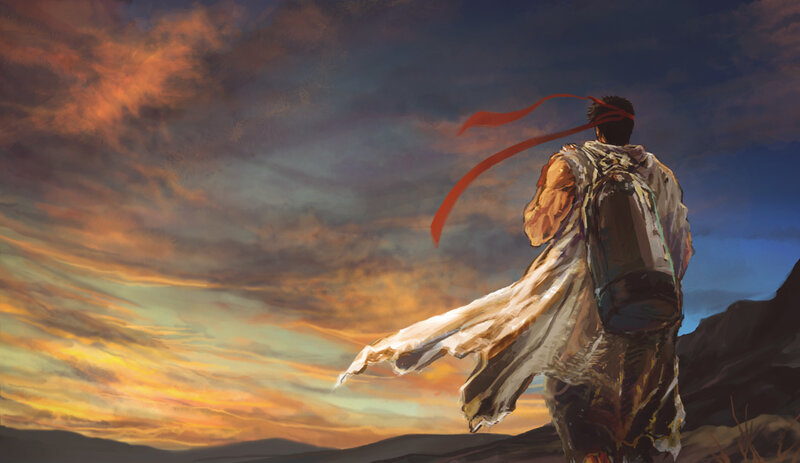 Man with Red Ribbon — Orange