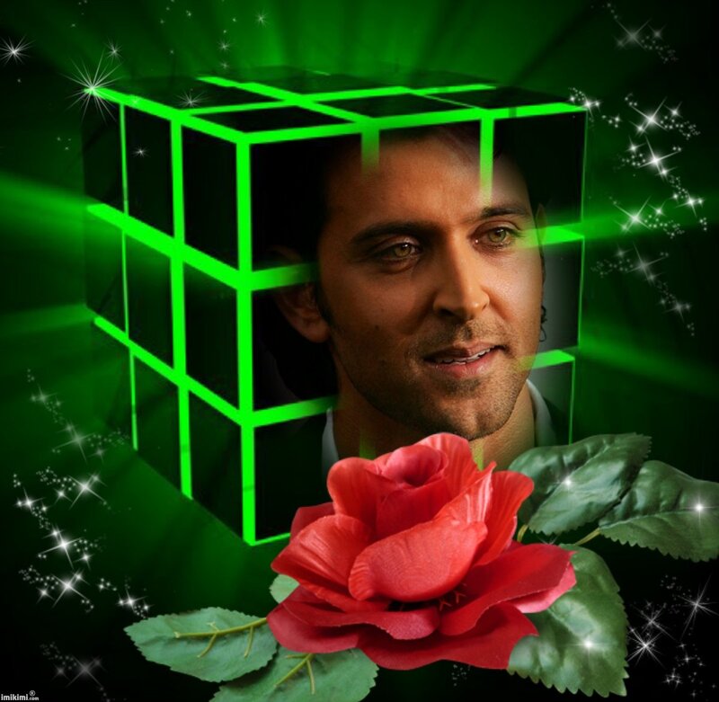 Man with Red Rose — Green