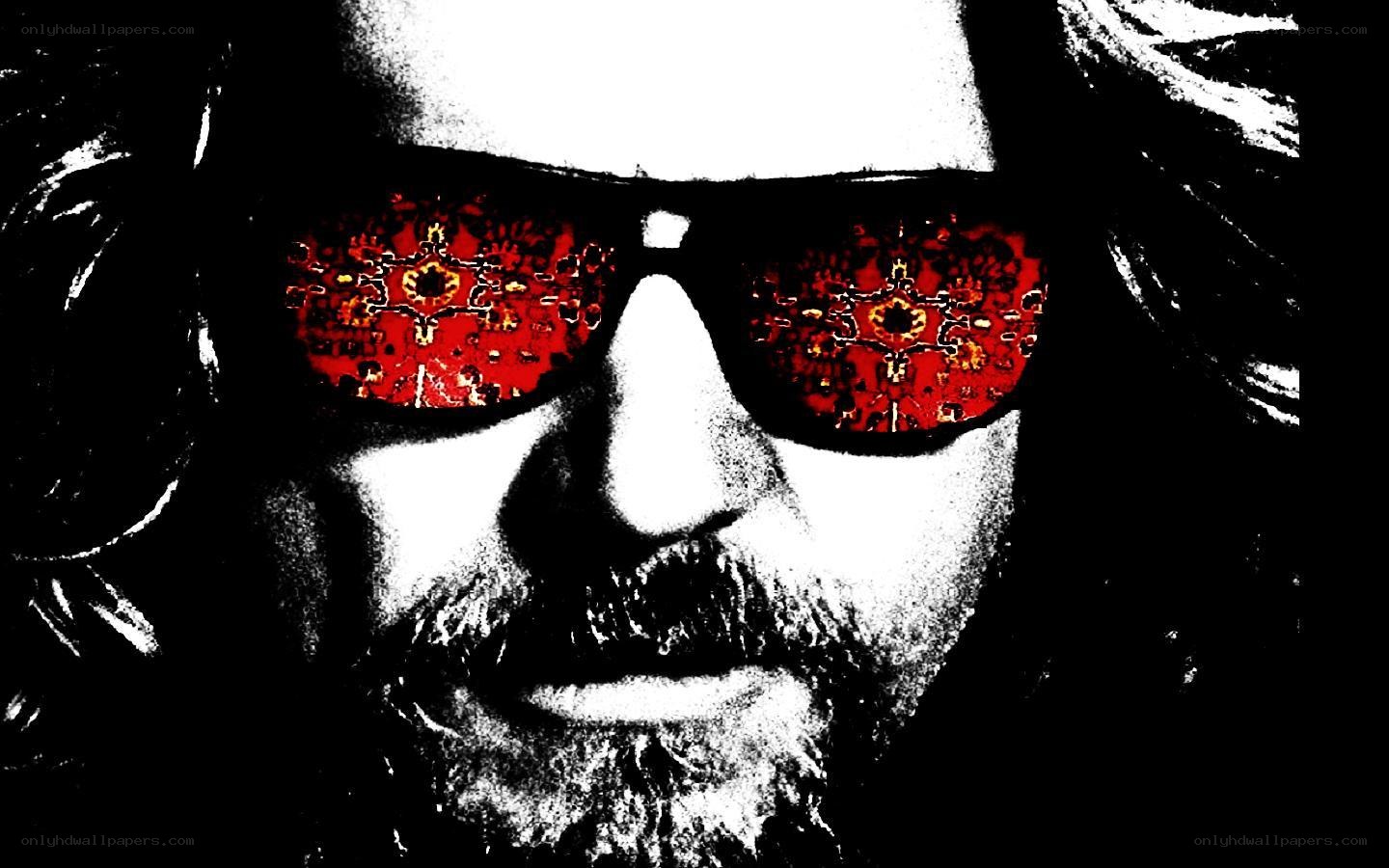 man with red sunglasses