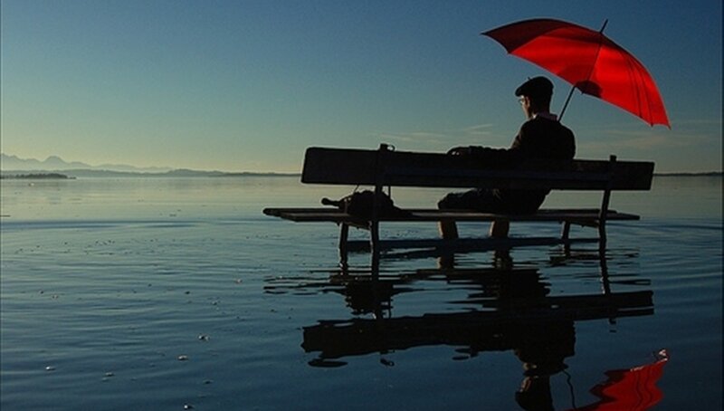 Man with Red Umbrella