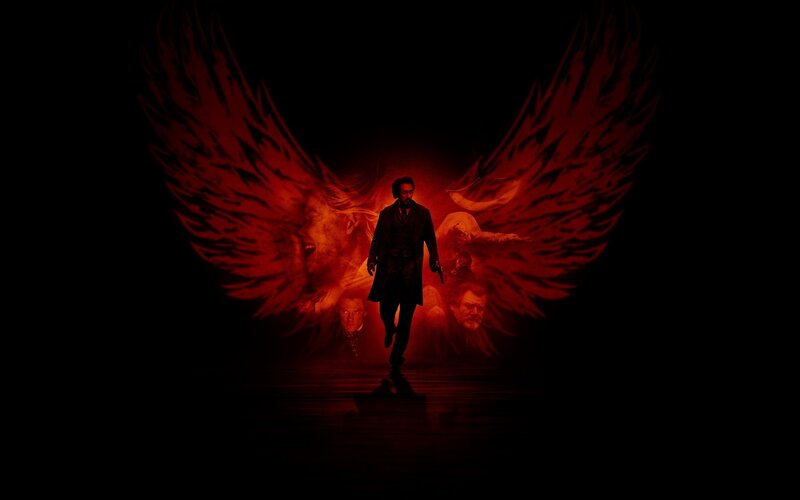 man with red wings