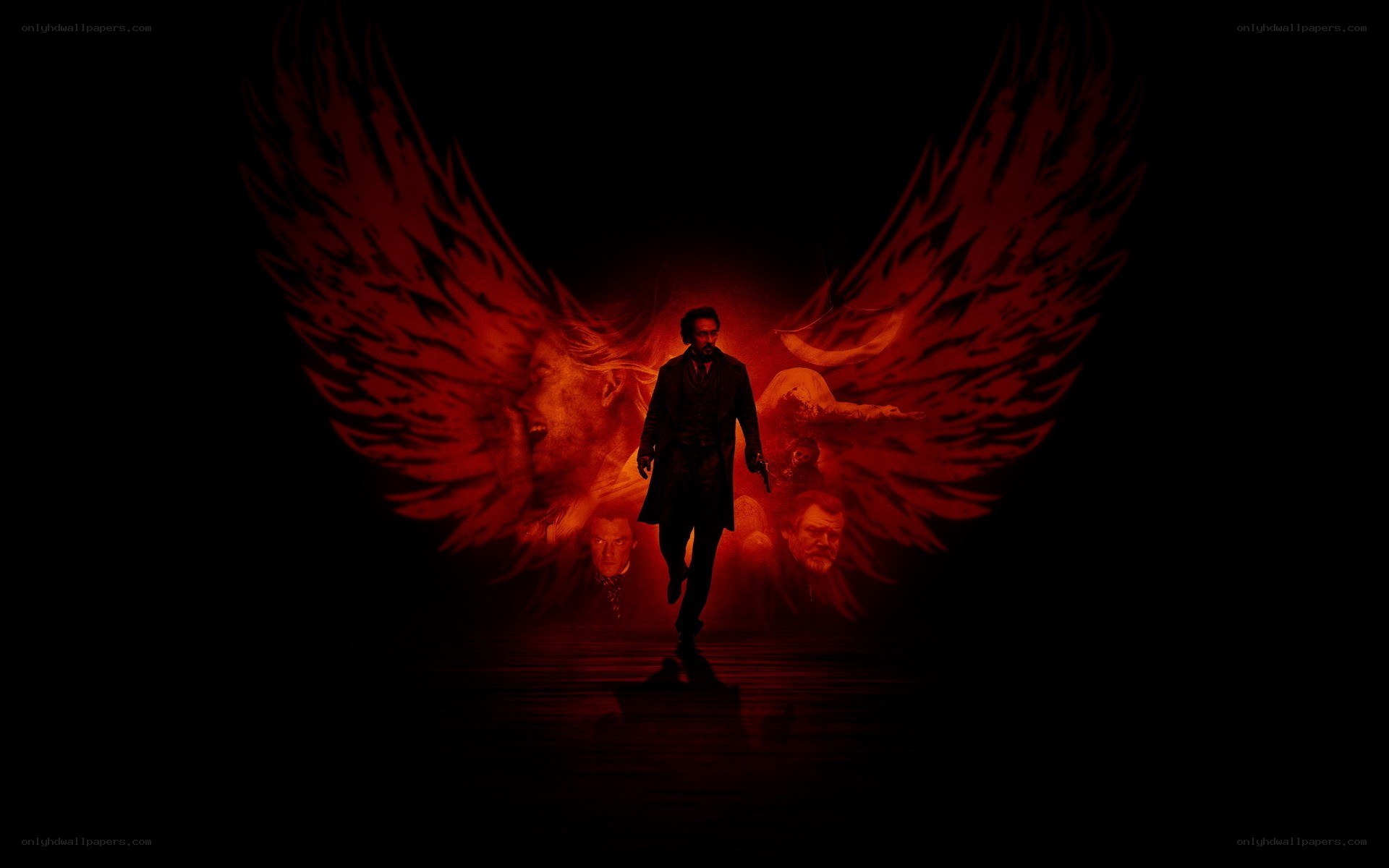 man with red wings