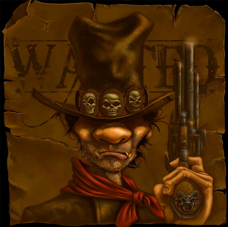 Man with Revolver — Brown