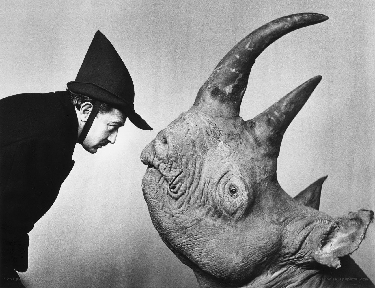 man with rhino head