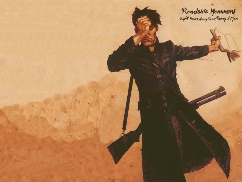 Man with rifle and book