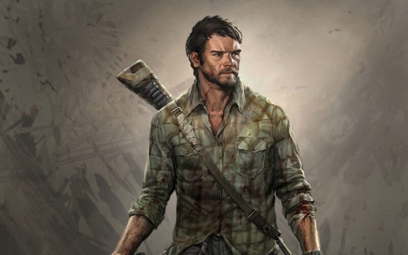 Man with Rifle — Green, Dramatic