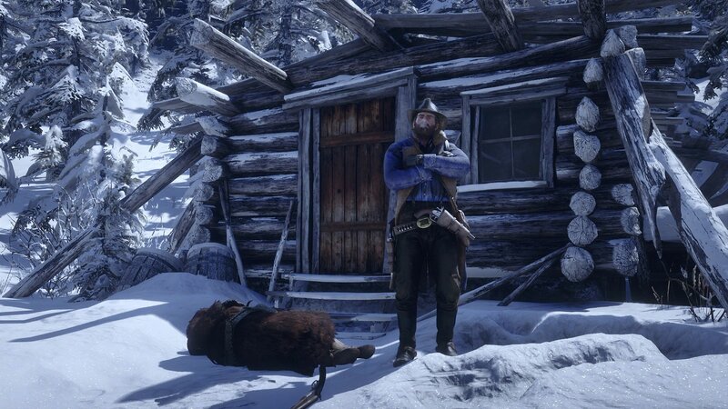 Man with Rifle in Snow