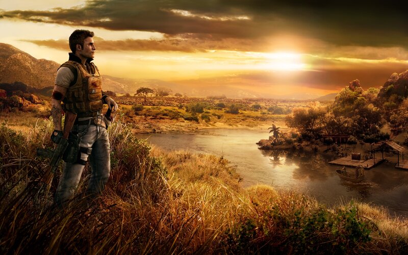 Man with Rifle on Hill — Golden, Dramatic, Sunset