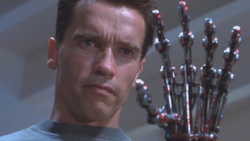Man with Robotic Hand — Gray