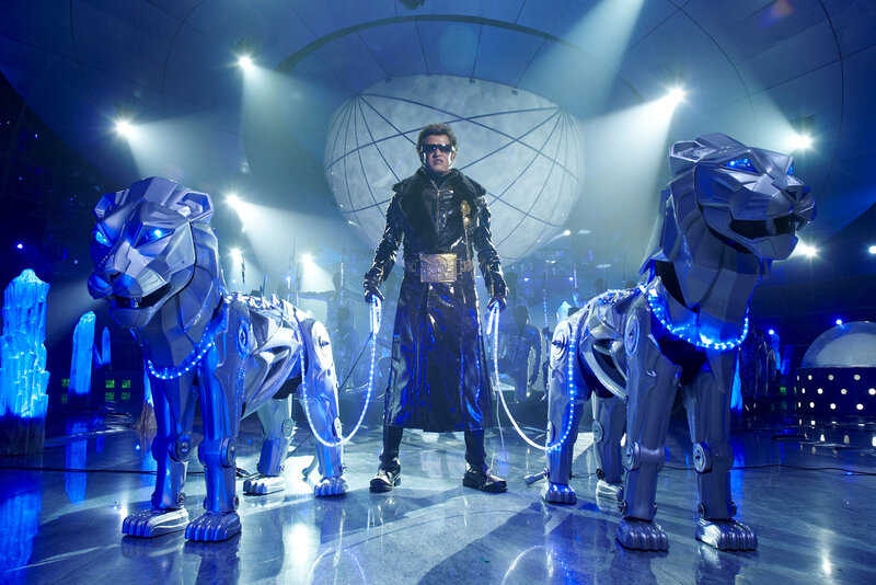 Man with Robotic Lions