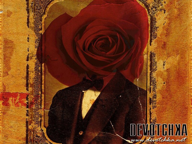 man with rose head portrait