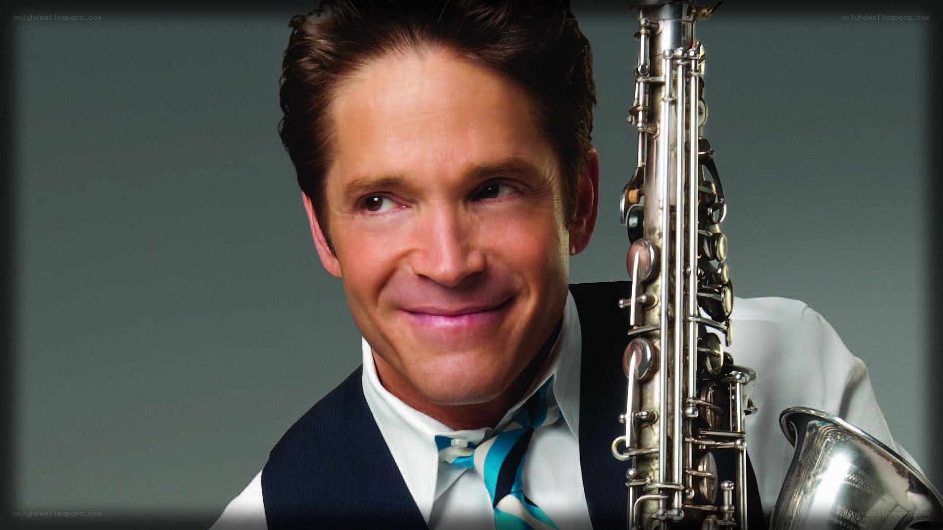 man with saxophone