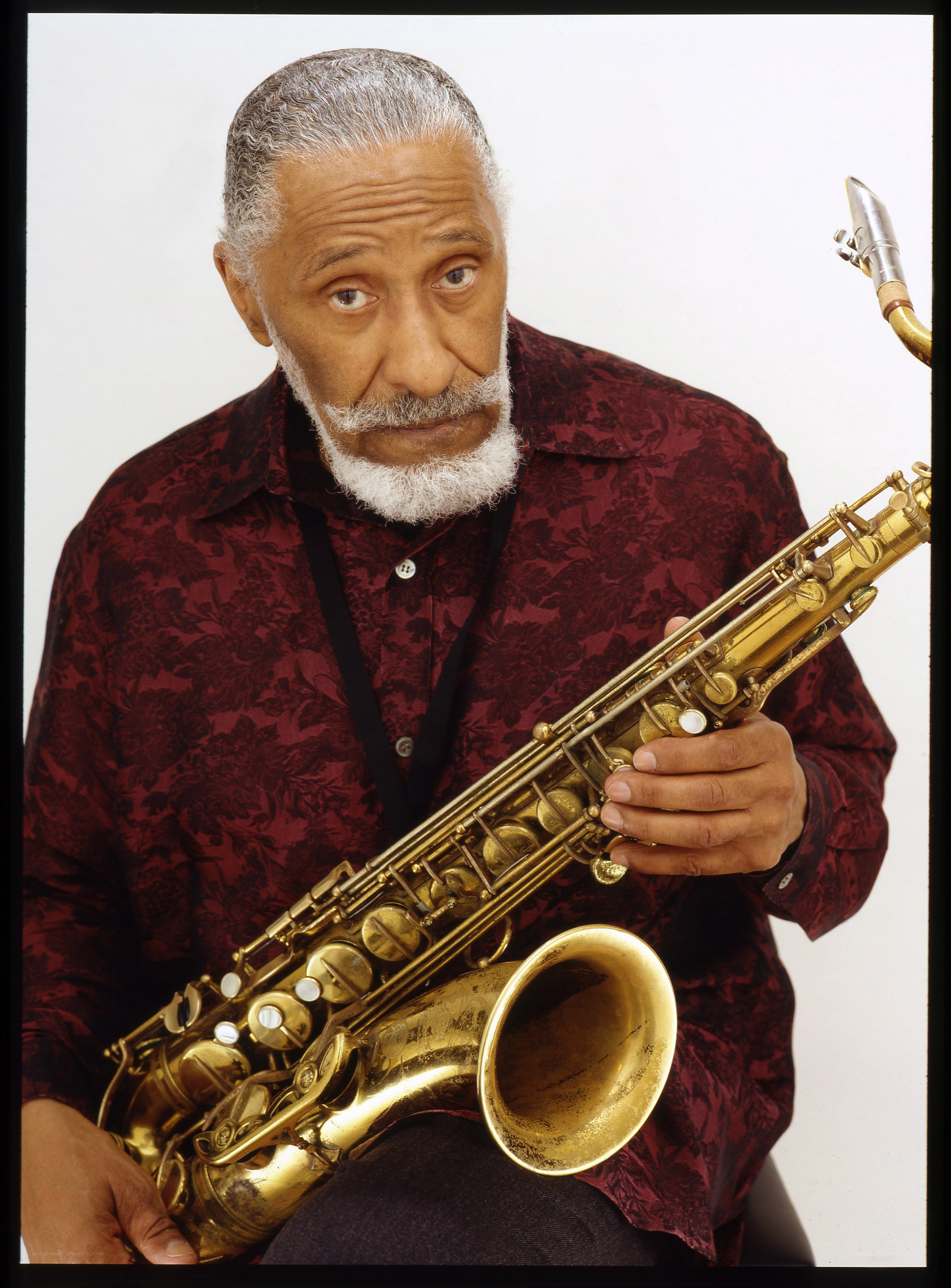 Man with saxophone portrait
