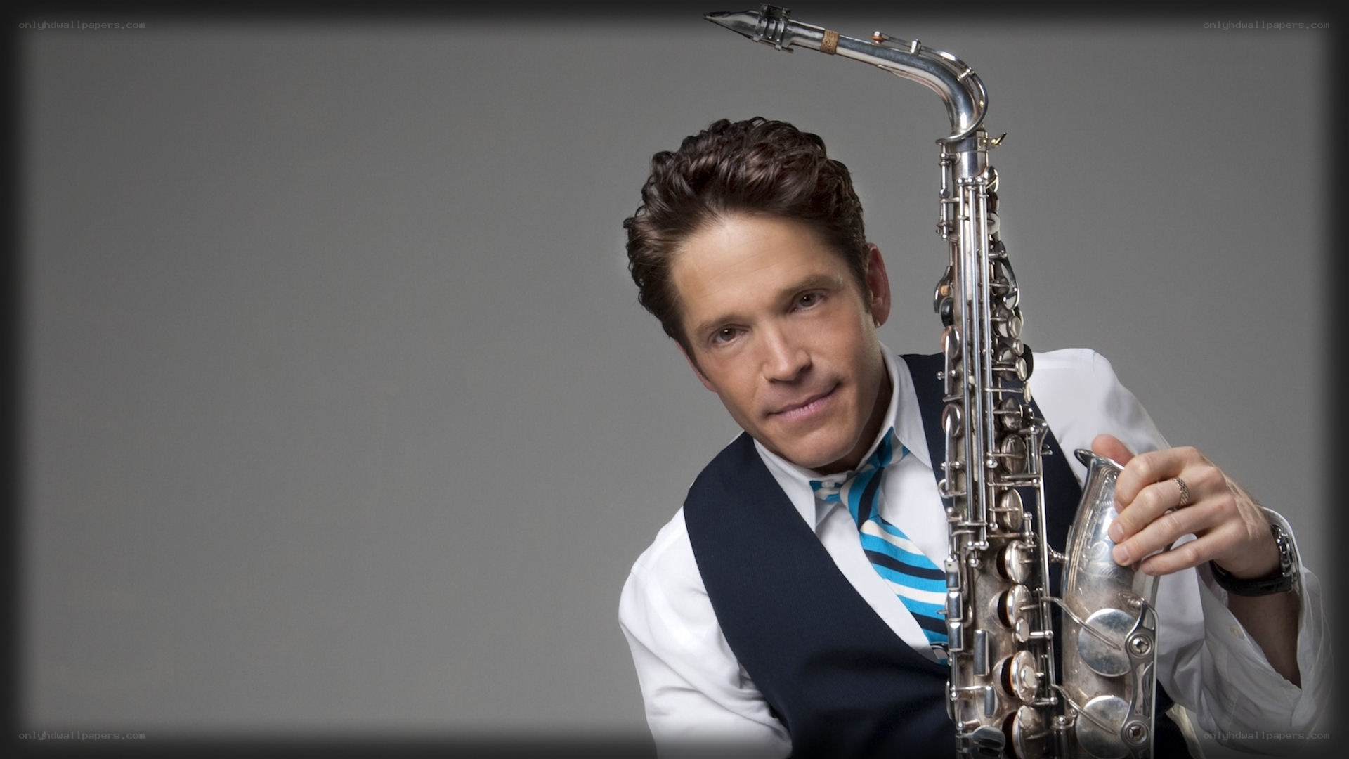 man with saxophone