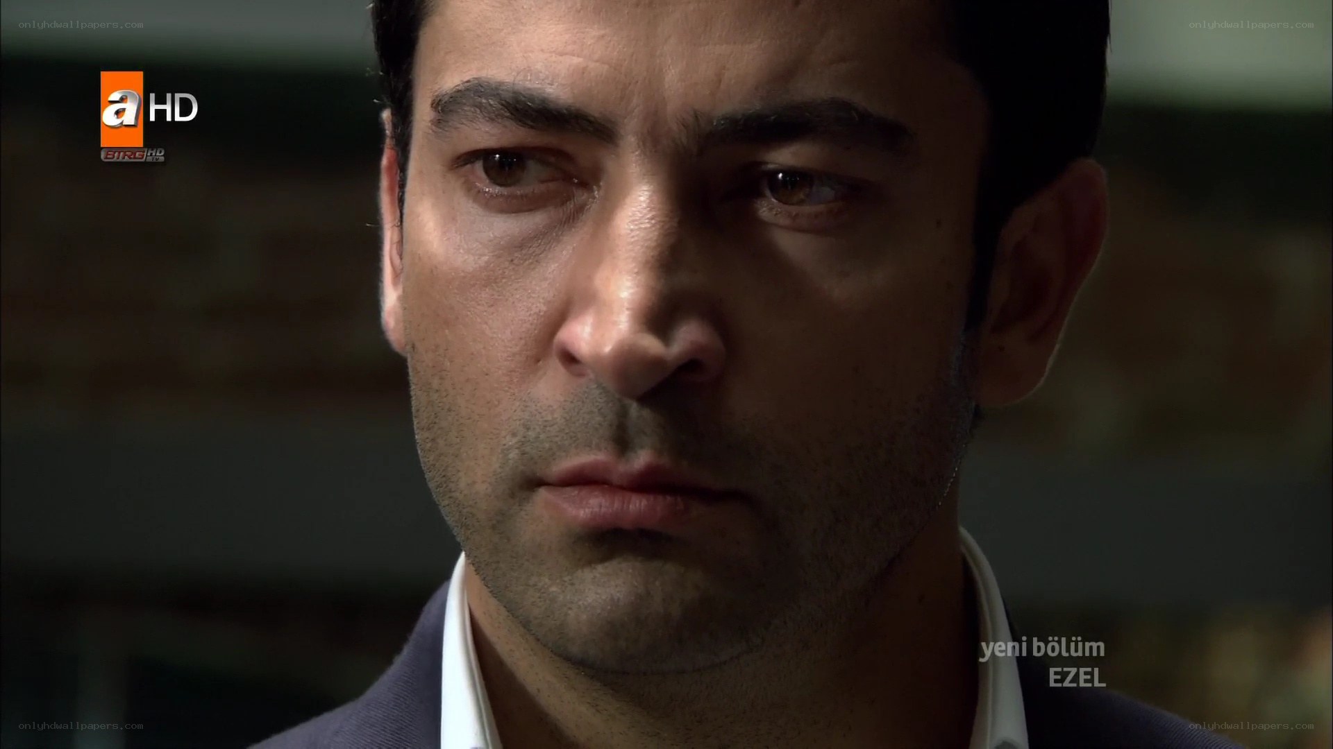 man with serious expression