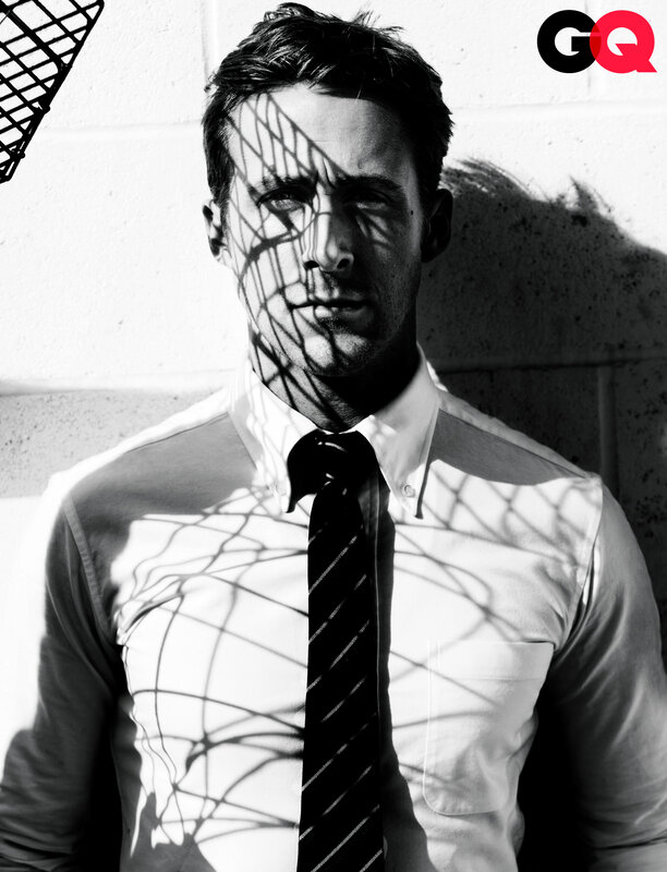Man with shadow pattern on face
