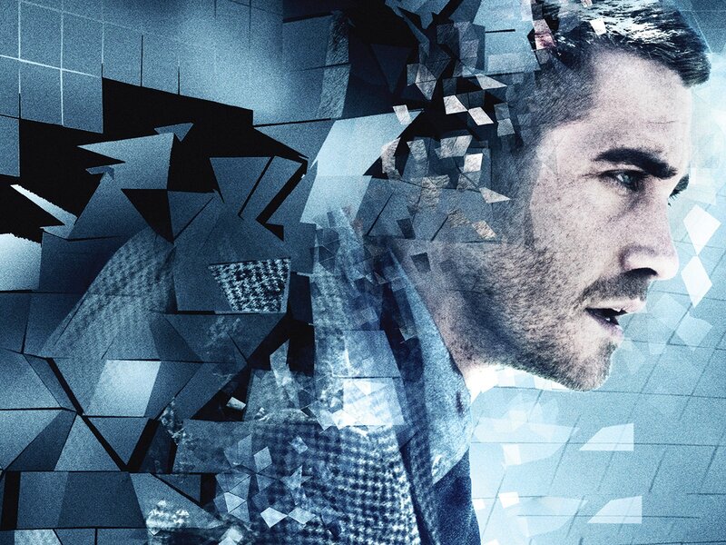 man with shattered glass effect