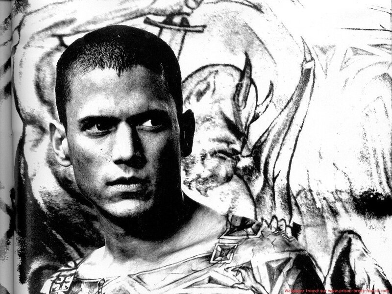 Man with Shaved Head — Black, Dramatic, Illustration
