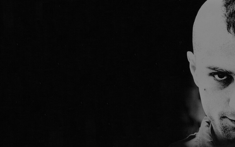 Man with Shaved Head — Black, Dramatic