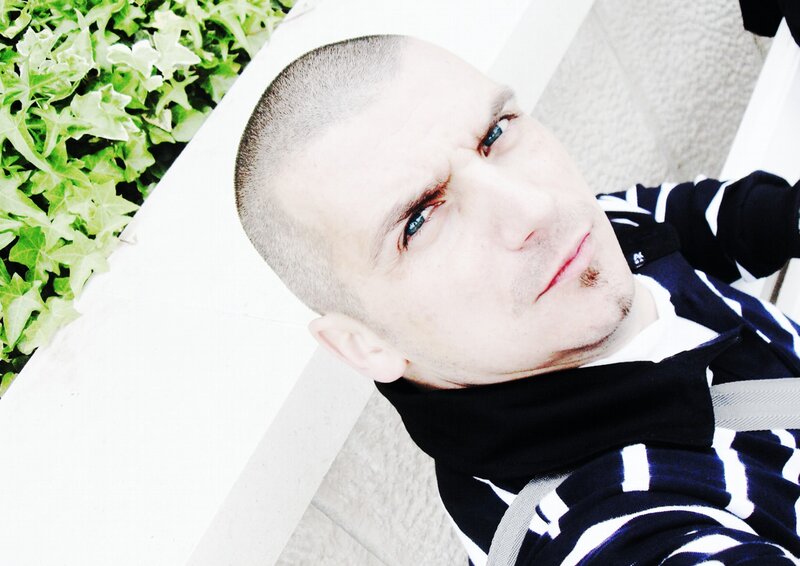 Man with Shaved Head — Black, Neutral