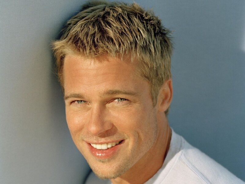 Man with Short Blond Hair — Blue