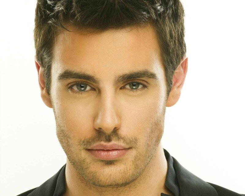 Man with Short Brown Hair — White, Neutral