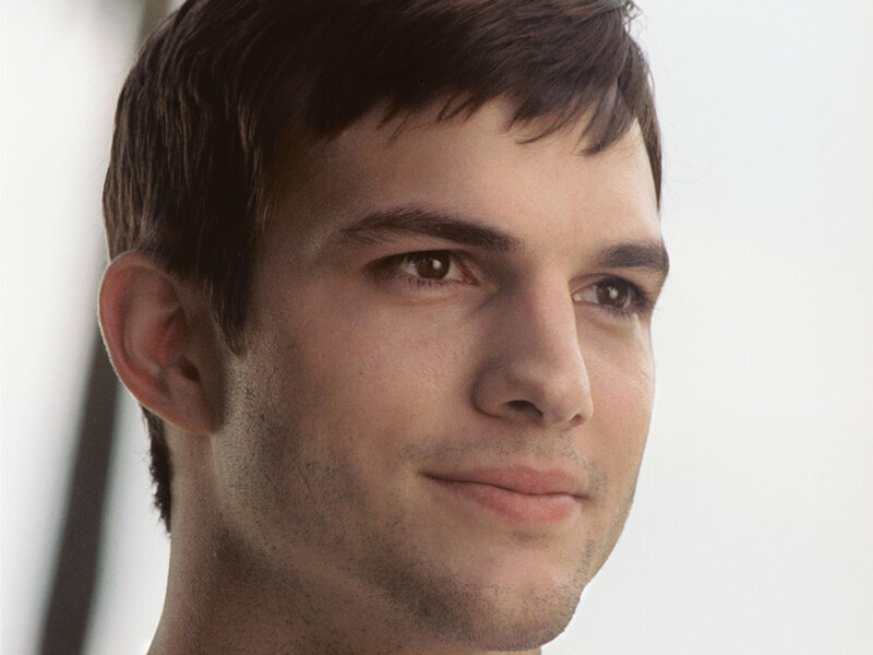 Man with Short Brown Hair — White