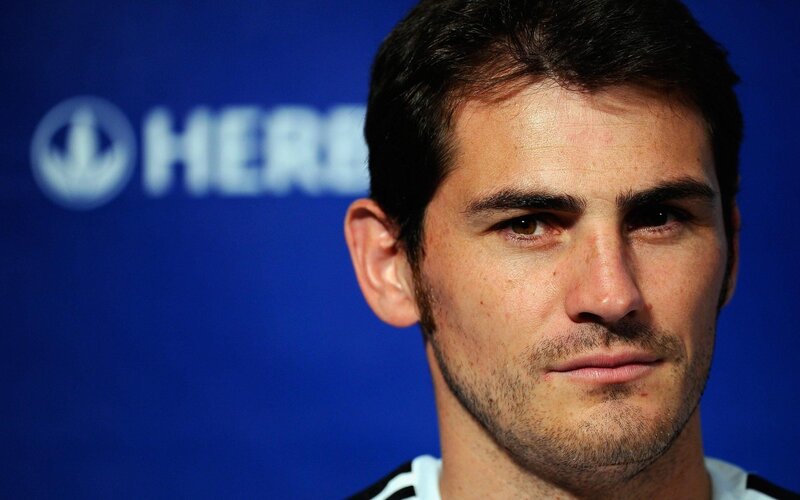 Man with Short Dark Hair — Blue, Serious