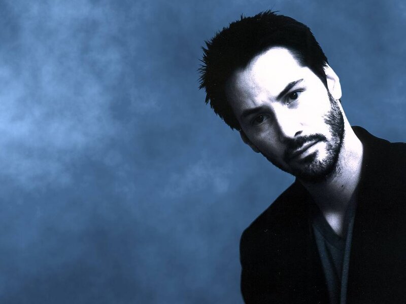 Man with Short Dark Hair — Blue