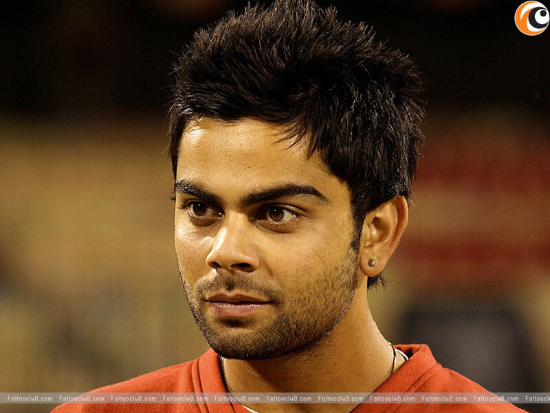 Man with Short Dark Hair — Red, Serious