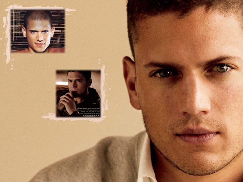 Man with Short Hair — Beige, Serious