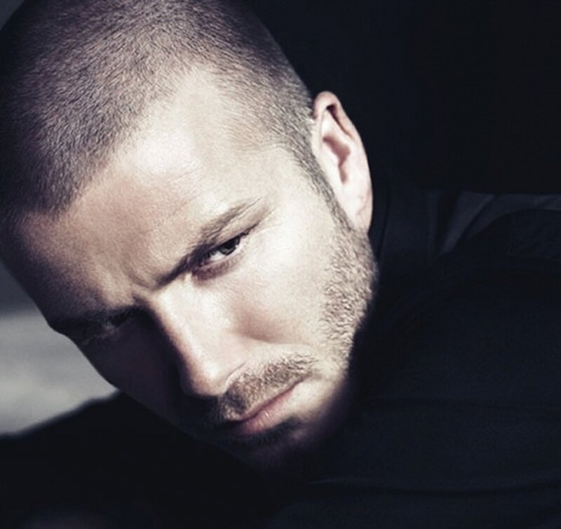 Man with Short Hair — Black, Dramatic, Photograph, Beard