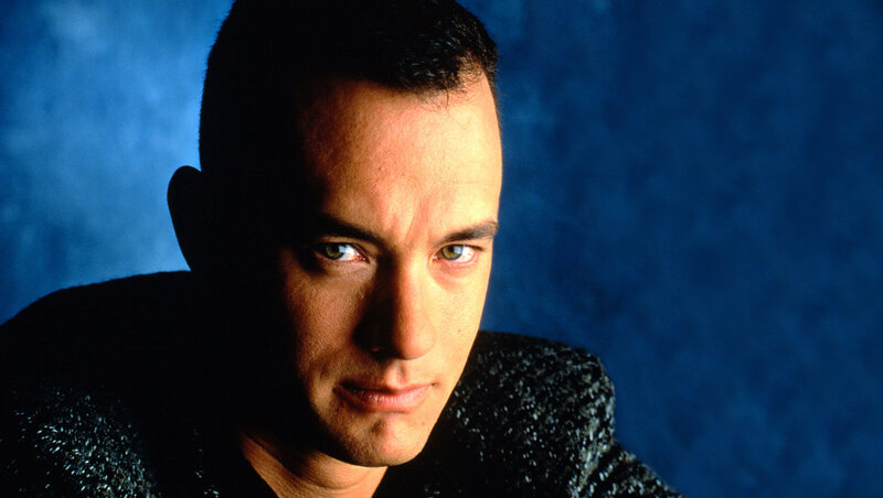 Man with Short Hair — Blue, Dramatic, Photograph