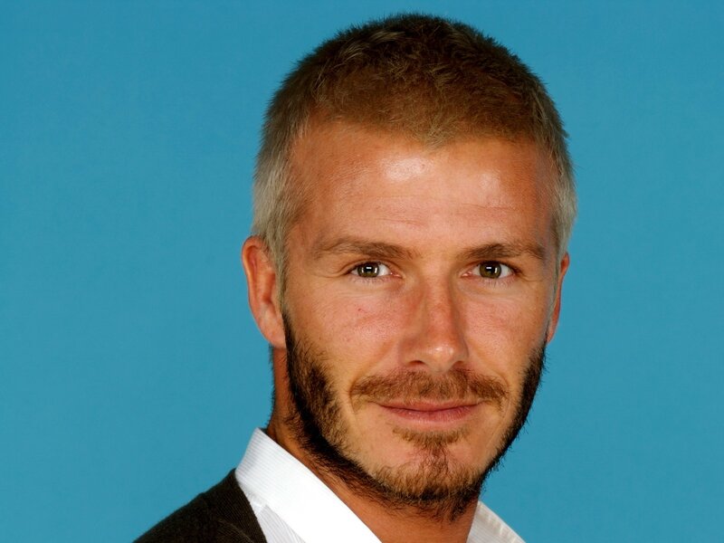 Man with Short Hair — Blue, Neutral, Photograph, White Shirt