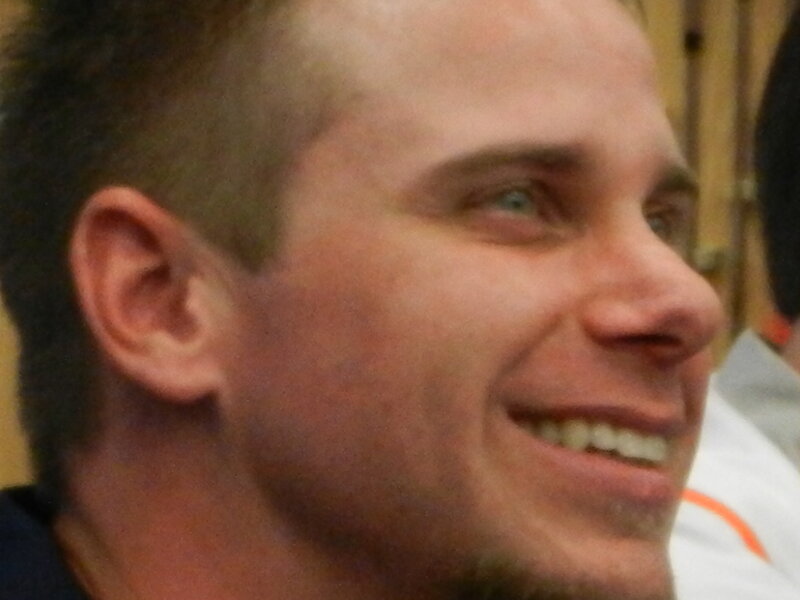 Man with Short Hair — Brown, Neutral, Photograph