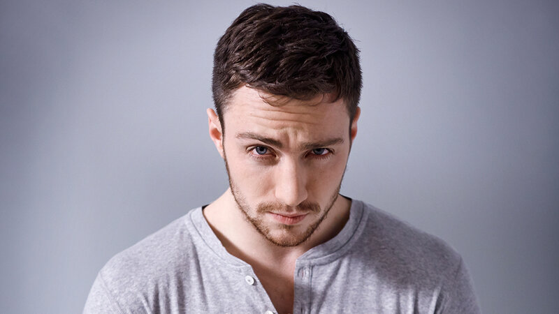 Man with Short Hair — Gray, Serious, Photograph, Gray Shirt