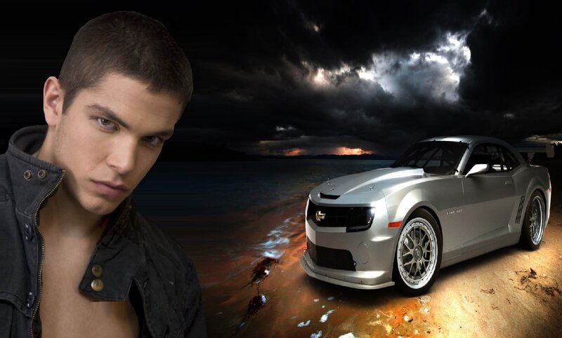 Man with Silver Car — Black