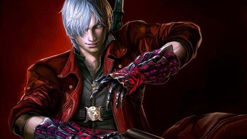 Man with Silver Hair — Red, Dramatic