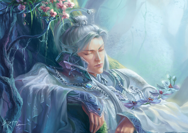 Man with Silver Hair — White