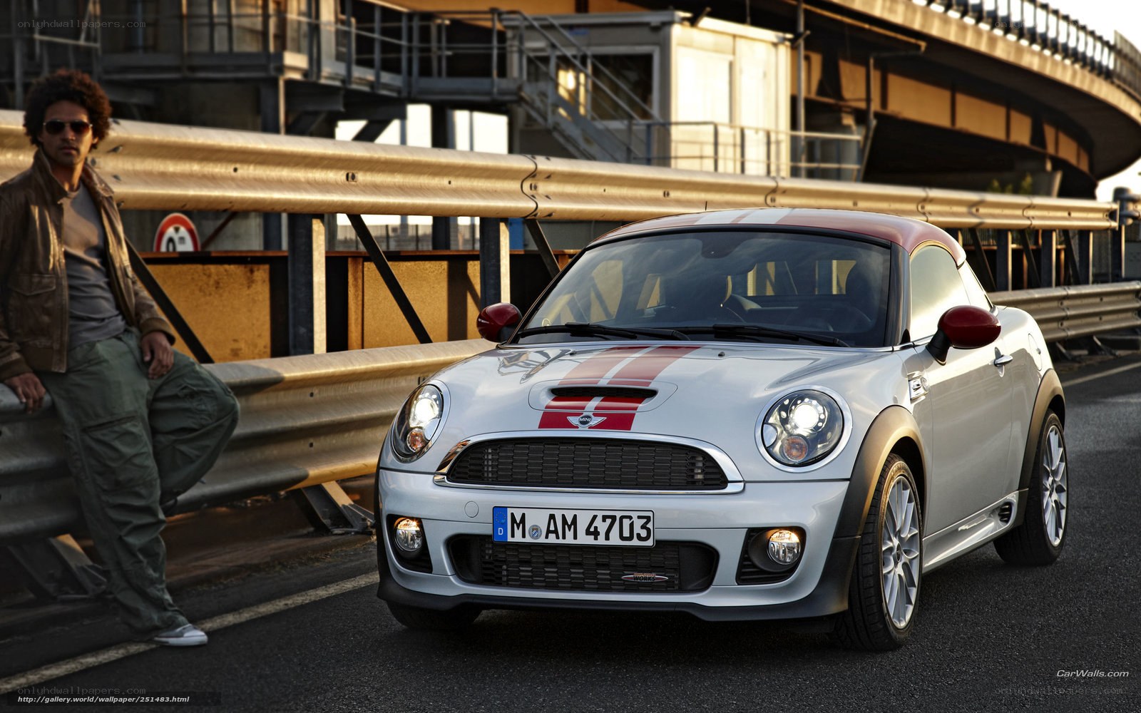 Man with silver MINI Cooper