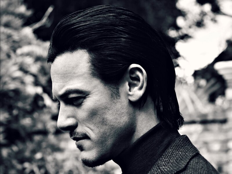 Man with Slicked-back Hair — Black, Dramatic