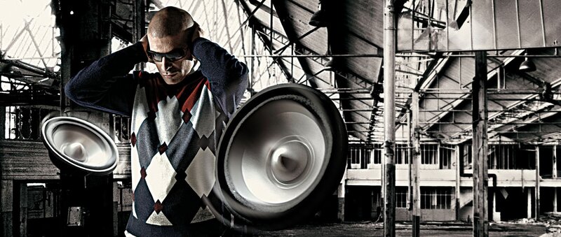 Man with Speakers