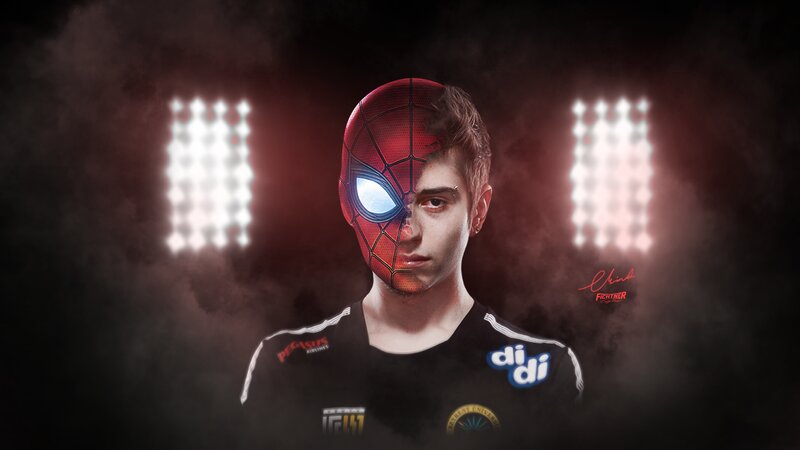 Man with Spider-man Mask