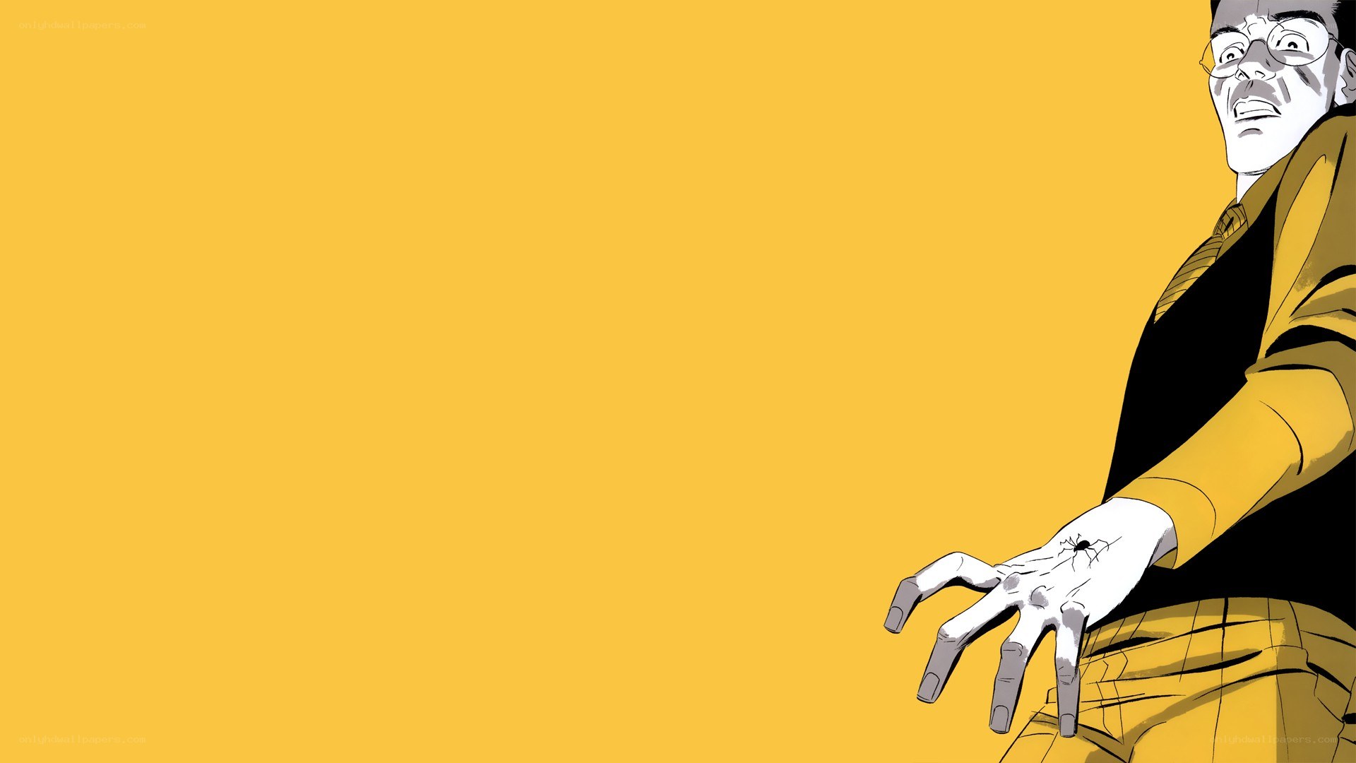 man with spider on hand