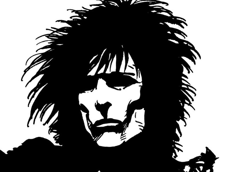 Man with Spiky Hair — Black, Dramatic, Illustration, Face