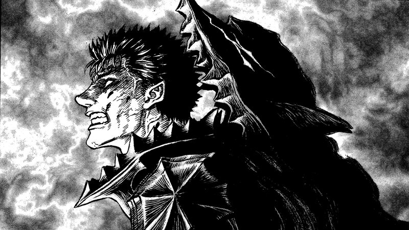 Man with Spiky Hair — Black, Dramatic, Manga, Storm